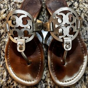 Tory Burch Gold Miller Sandals